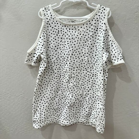 Tea Collection Black & White Polka Dot Tank Top - Picture 1 of 7